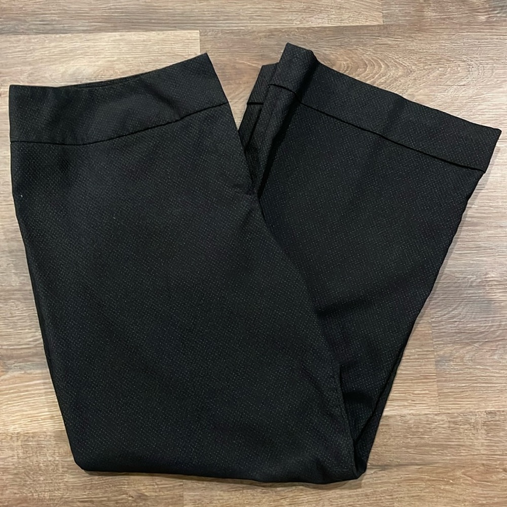 Lane Bryant Wide Leg Dress Pants Black with Dots 22